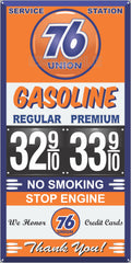 UNION 76 GAS STATION GAS PRICE PER GALLON SERVICE STATION GASOLINE OLD SIGN REMAKE ALUMINUM CLAD SIGN VARIOUS SIZES