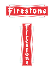 VEHICLE WRAP ADHESIVE GRAPHICS FIRESTONE TIRES VINTAGE OLD SCHOOL LETTER SIGN REMAKE CUSTOM JOB