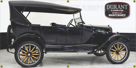 1923 DURANT STAR TOURING ANTIQUE CAR BLACK GARAGE SCENE SIDE VIEW BANNER SIGN ART MURAL VARIOUS SIZES