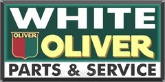 WHITE OLIVER TRACTORS SALES DEALER OLD SIGN REMAKE ALUMINUM CLAD SIGN VARIOUS SIZES