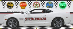 2011 Chevrolet Camaro SS ZL1 INDY 500 PACE CAR 100TH ANNIVERSARY WHITE CAR GARAGE SCENE SIDE VIEW BANNER SIGN ART MURAL VARIOUS SIZES