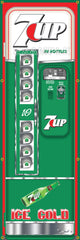 7-UP SODA POP OLD VINTAGE VENDO VENDING MACHINE STYLE BANNER 2' X 6' SIGN ART MURAL