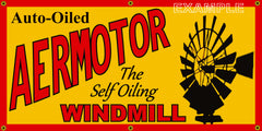 AERMOTOR WINDMILL VINTAGE OLD SCHOOL SIGN REMAKE BANNER SIGN ART MURAL 2' X 4'/3' X 6'