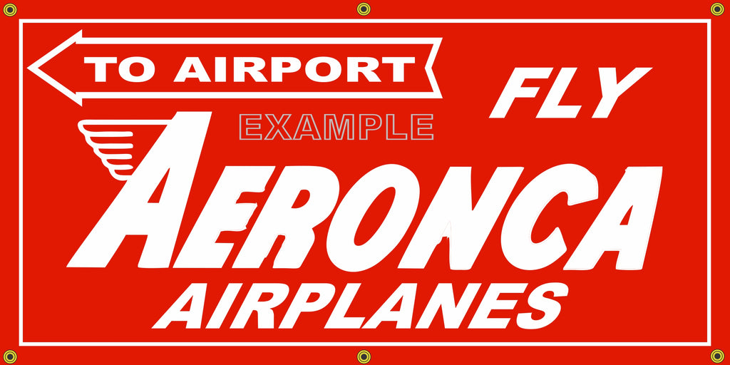 AERONCA AIRPLANES AIRCRAFT VINTAGE OLD SCHOOL SIGN REMAKE BANNER SIGN ART MURAL 2' X 4'/3' X 6'/4' X 8'