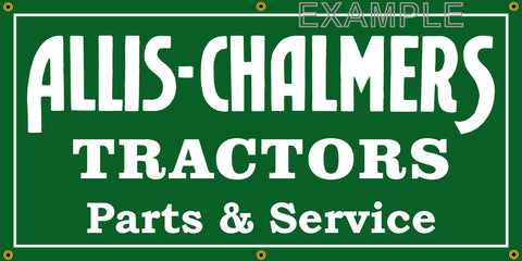 ALLIS CHALMERS TRACTORS FARM MACHINERY VINTAGE OLD SCHOOL SIGN REMAKE BANNER SIGN ART MURAL 2' X 4'/3' X 6'