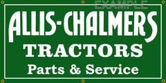 ALLIS CHALMERS TRACTORS FARM MACHINERY VINTAGE OLD SCHOOL SIGN REMAKE BANNER SIGN ART MURAL 2' X 4'/3' X 6'