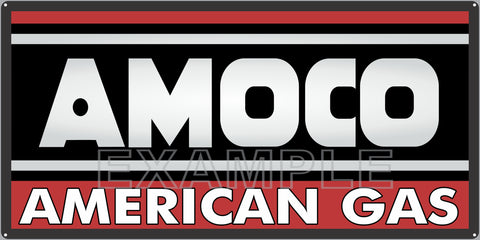 AMOCO AMERICAN GAS STATION SERVICE GASOLINE OLD SIGN REMAKE ALUMINUM CLAD SIGN VARIOUS SIZES