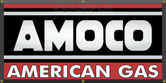 AMOCO AMERICAN GAS GASOLINE GAS STATION VINTAGE OLD SCHOOL SIGN REMAKE BANNER SIGN ART MURAL 2' X 4'/3' X 6'
