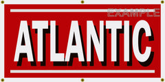 ATLANTIC OIL GAS STATION VINTAGE OLD SCHOOL SIGN REMAKE BANNER SIGN ART MURAL 2' X 4'/3' X 6'