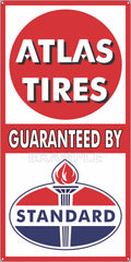 ATLAS TIRES STANDARD OIL SERVICE REPAIR SHOP GAS STATION GARAGE OLD SIGN REMAKE ALUMINUM CLAD SIGN VARIOUS SIZES