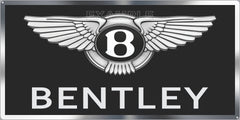 BENTLEY CARS AUTOMOBILES DEALER SALES OLD SIGN REMAKE ALUMINUM CLAD SIGN VARIOUS SIZES