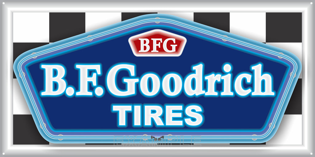 BF GOODRICH TIRES SALES SERVICE STATION AUTOMOBILES DEALER OLD SIGN REMAKE ALUMINUM CLAD SIGN VARIOUS SIZES