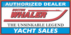 BOSTON WHALER BOATS VINTAGE OLD SCHOOL SIGN REMAKE BANNER SIGN ART MURAL 2' X 4'/3' X 6'