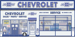 CHEVROLET AC DELCO SALES PARTS SERVICE DEALERSHIP RETRO SCENE WALL MURAL SIGN BANNER GARAGE ART VARIOUS SIZES