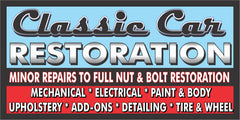 CLASSIC CAR RESTORATION REPAIR GENERIC AUTOMOBILES DEALER OLD SIGN REMAKE ALUMINUM CLAD SIGN VARIOUS SIZES