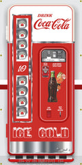 VINTAGE COKE COCA-COLA VENDING MACHINES MURAL Printed Banner VARIATIONS