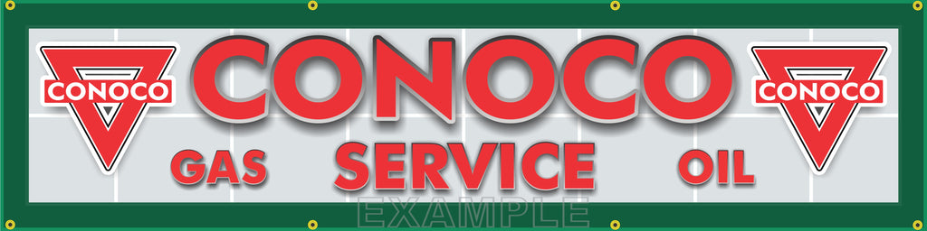 CONOCO GAS SERVICE STATION MAIN LETTER SIGN REMAKE BANNER ART MURAL 24" x 96"