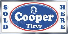 COOPER TIRES SALES SERVICE STATION AUTOMOBILES DEALER OLD SIGN REMAKE ALUMINUM CLAD SIGN VARIOUS SIZES