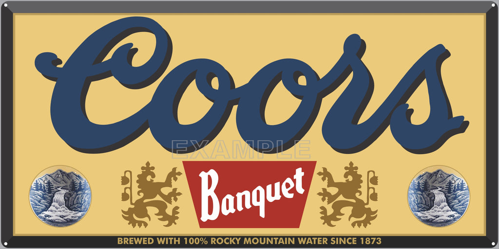 COORS BANQUET BEER BAR PUB TAVERN OLD SIGN REMAKE ALUMINUM CLAD SIGN VARIOUS SIZES