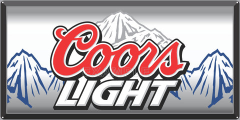 COORS LIGHT BEER BAR PUB TAVERN OLD SIGN REMAKE ALUMINUM CLAD SIGN VARIOUS SIZES