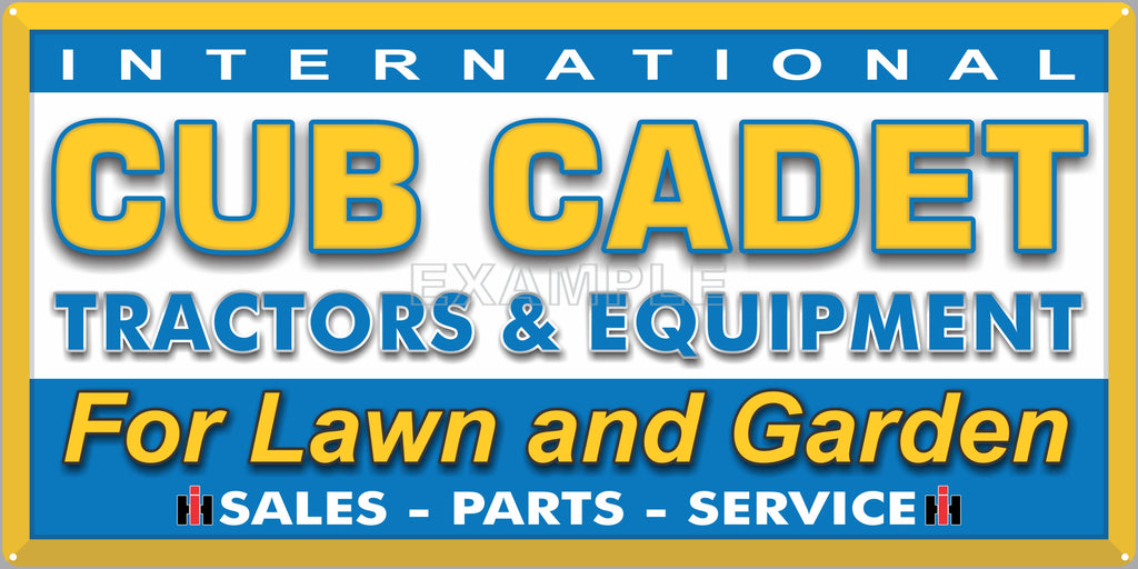 CUB CADET TRACTORS INTERNATIONAL LAWN AND GARDEN DEALER OLD SIGN REMAKE ALUMINUM CLAD SIGN VARIOUS SIZES