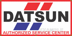 DATSUN AUTHORIZED SERVICE CENTER DEALER VINTAGE OLD SCHOOL SIGN REMAKE BANNER SIGN ART MURAL 2' X 4'/3' X 6'