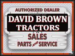 DAVID BROWN TRACTORS DEALER STYLE SIGN SALES SERVICE PARTS TRACTOR REPAIR SHOP REMAKE BANNER 3' X 4'