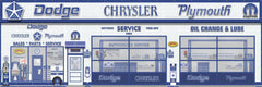 DODGE CHRYSLER PLYMOUTH SALES PARTS SERVICE SCENE WALL MURAL SIGN BANNER GARAGE ART CUSTOM 10' X 30'