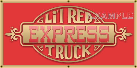 DODGE LIL RED EXPRESS TRUCK DOOR GRAPHIC VINTAGE OLD SCHOOL SIGN REMAKE BANNER SIGN ART MURAL 2' X 4'/3' X 6'