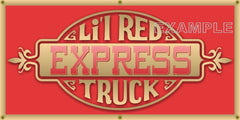DODGE LIL RED EXPRESS TRUCK DOOR GRAPHIC VINTAGE OLD SCHOOL SIGN REMAKE BANNER SIGN ART MURAL 2' X 4'/3' X 6'