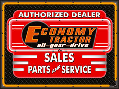 ECONOMY TRACTORS DEALER STYLE SIGN SALES SERVICE PARTS TRACTOR REPAIR SHOP REMAKE BANNER 3' X 4'