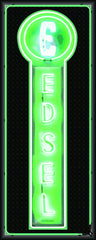 FORD EDSEL Neon Effect Sign Printed Banner VERTICAL 2' x 5'