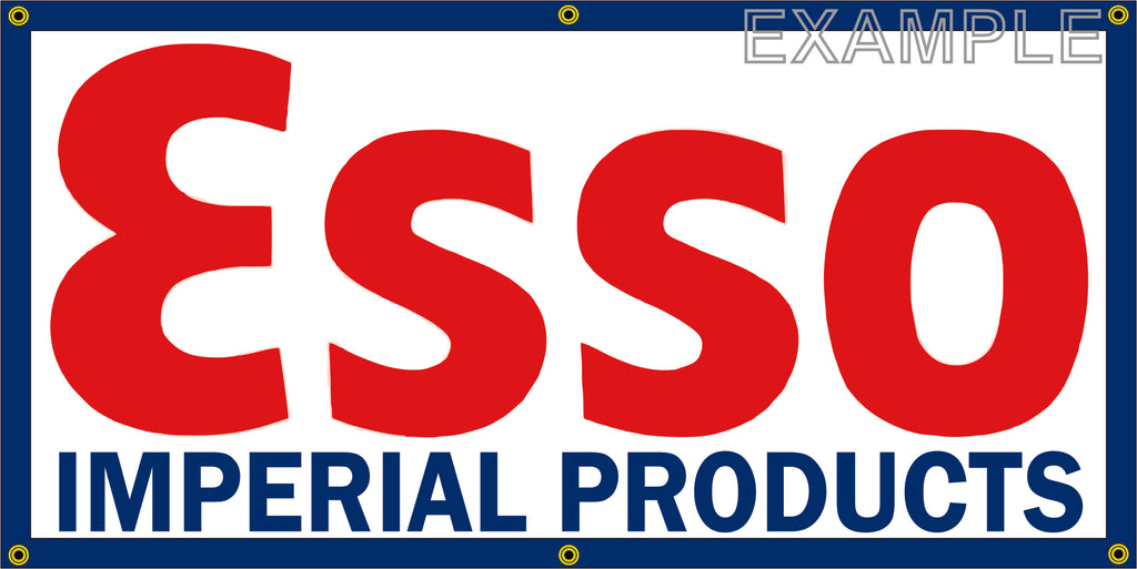 ESSO IMPERIAL OIL PRODUCTS GAS STATION VINTAGE OLD SCHOOL SIGN REMAKE BANNER SIGN ART MURAL 2' X 4'/3' X 6'