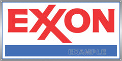 EXXON GAS STATION SERVICE GASOLINE OLD SIGN REMAKE ALUMINUM CLAD SIGN VARIOUS SIZES