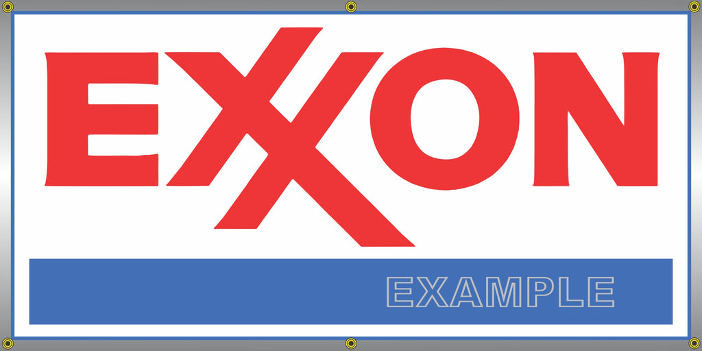 EXXON GAS STATION VINTAGE OLD SCHOOL SIGN REMAKE BANNER SIGN ART MURAL 2' X 4'/3' X 6'