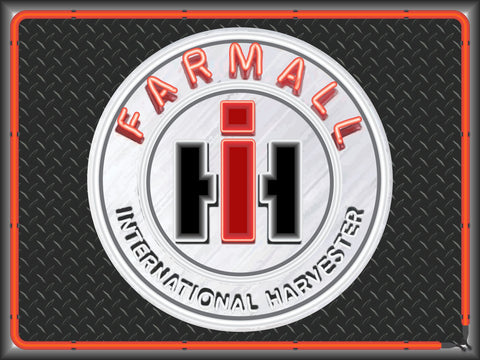 FARMALL INTERNATIONAL HARVESTER Neon Effect Sign Printed Banner 4' x 3'