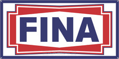 FINA GAS STATION SERVICE GASOLINE OLD SIGN REMAKE ALUMINUM CLAD SIGN VARIOUS SIZES