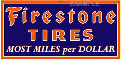 FIRESTONE TIRES DEALER AUTOMOTIVE REPAIR SERVICE VINTAGE OLD SCHOOL SIGN REMAKE BANNER SIGN ART MURAL 2' X 4'/3' X 6'