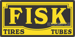 FISK TIRES SERVICE CENTER GAS STATION AUTOMOBILE REPAIR DEALER OLD SIGN REMAKE ALUMINUM CLAD SIGN VARIOUS SIZES