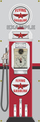 FLYING A CLOCK FACE GAS PUMP Sign Printed Banner VERTICAL 2' x 6'