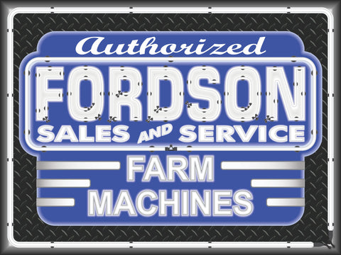 FORDSON TRACTORS DEALER STYLE SIGN SALES SERVICE PARTS TRACTOR REPAIR SHOP REMAKE BANNER 3' X 4'