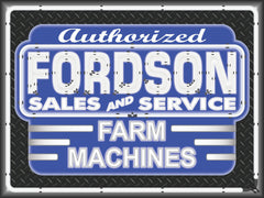 FORDSON TRACTORS DEALER STYLE SIGN SALES SERVICE PARTS TRACTOR REPAIR SHOP REMAKE BANNER 3' X 4'