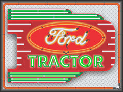 FORD TRACTOR MARQUEE RE-MAKE Neon Effect Sign Printed Banner 4' x 3'
