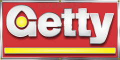 GETTY OIL SERVICE GASOLINE GAS STATION VINTAGE OLD SCHOOL SIGN REMAKE BANNER SIGN ART MURAL 2' X 4'/3' X 6'