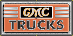 GMC TRUCKS SALES DEALER VINTAGE OLD SCHOOL SIGN REMAKE BANNER SIGN ART MURAL 2' X 4'/3' X 6'