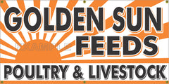 GOLDEN SUN FEEDS FARM FEED STORE VINTAGE OLD SCHOOL SIGN REMAKE BANNER SIGN ART MURAL VARIOUS SIZES