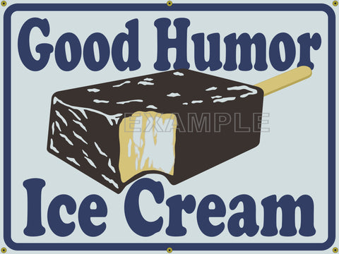 GOOD HUMOR ICE CREAM GROCERY GENERAL STORE OLD SCHOOL SIGN REMAKE MANNER ART MURAL 4' X 3'
