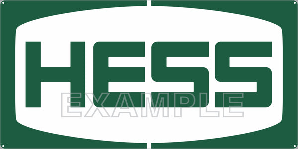 HESS GAS STATION SERVICE GASOLINE MOTOR OIL OLD SIGN REMAKE ALUMINUM C ...