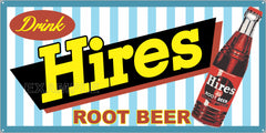 HIRES ROOT BEER SODA POP GENERAL STORE RESTAURANT DINER OLD SIGN REMAKE ALUMINUM CLAD SIGN VARIOUS SIZES