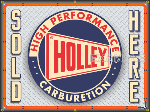 HOLLEY HIGH PERFORMANCE AUTOMOTIVE RACING PRODUCTS DEALER STYLE OLD SCHOOL SIGN ART MURAL 4' X 3'